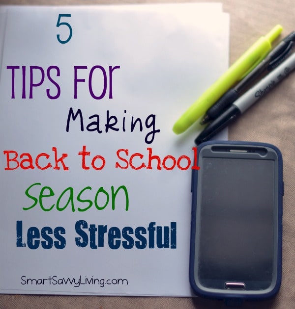5 Tips for Making Back to School Season Less Stressful