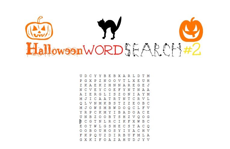 Free Printable Halloween Word Search