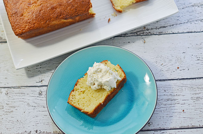 Olive Oil Sour Cream Pound Cake with Lemon Recipe #shop