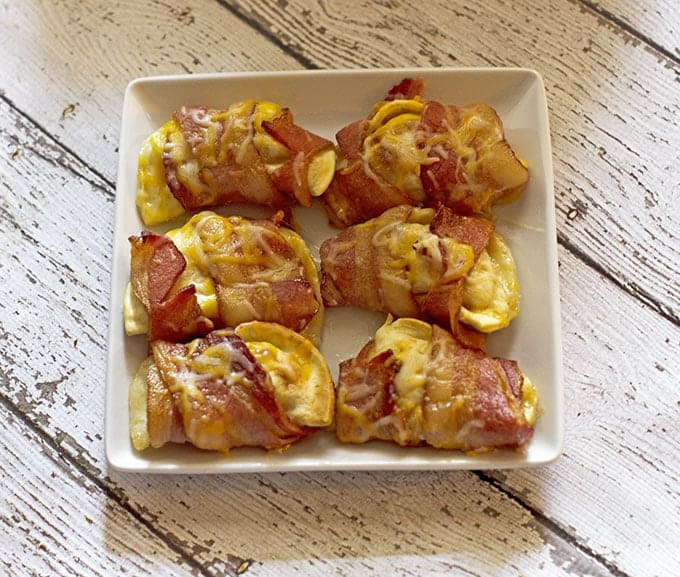 Double Cheese Bacon-Wrapped Pierogies | SmartSavvyLiving.com