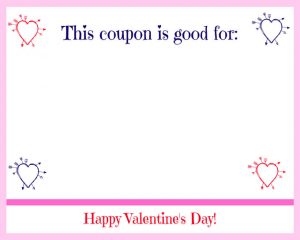 Free Printable Valentine's Day Coupon Book cupid hearts