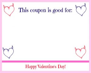 Free Printable Valentine's Day Coupon Book Devilish Hearts