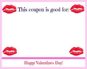 Free Printable Valentine's Day Coupon Book Hot Lips