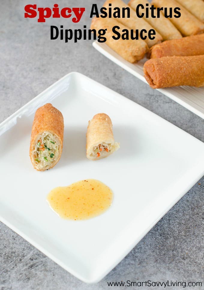 Spring Rolls with Spicy Asian Citrus Dipping Sauce Recipe