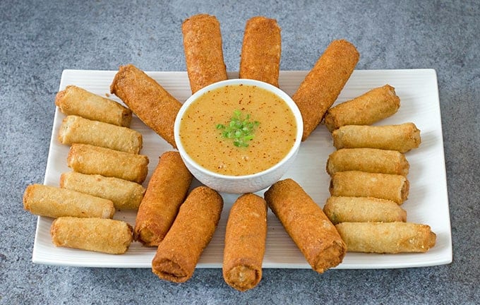 Spring Rolls with Spicy Asian Citrus Dipping Sauce Recipe