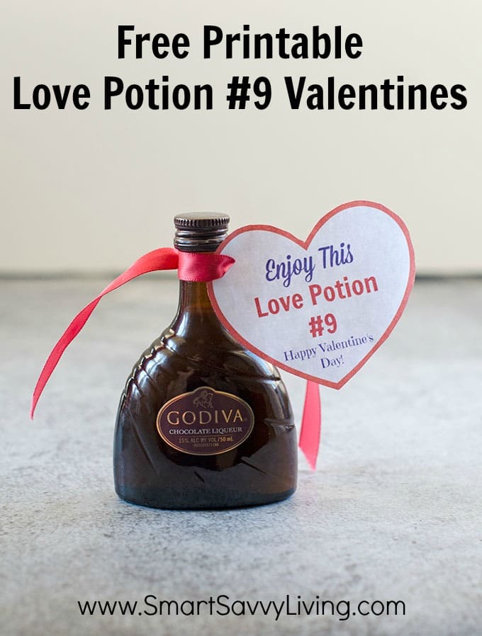 Free Printable Love Potion #9 Adult Valentines