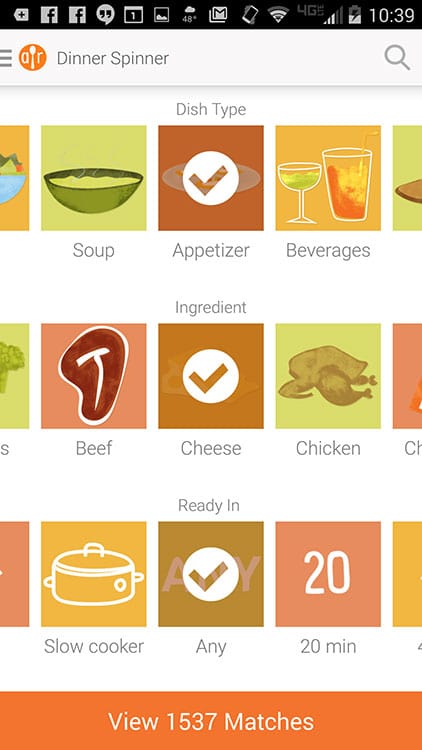 AllRecipes-Dinner-Spinner-App