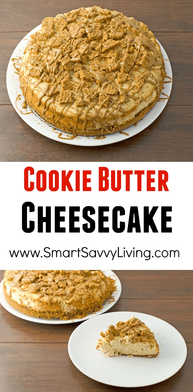 Cookie Butter Cheesecake Recipe | Add this cookie butter cheesecake recipe to the list of desserts EVERYONE will love!