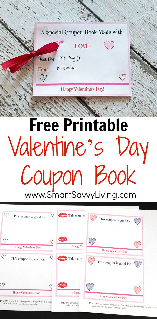 This free printable Valentine’s Day coupon book is a great frugal Valentine’s Day gift idea if you’re wondering what to give the sweethearts in your life this year. What you want to make the Valentine’s Day coupons out for is fully customizable so it’s a perfect Valentine’s Day gift for all ages.