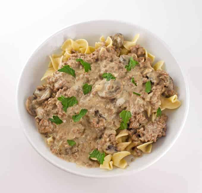 Beef Stroganoff Made With Ground Beef Recipe