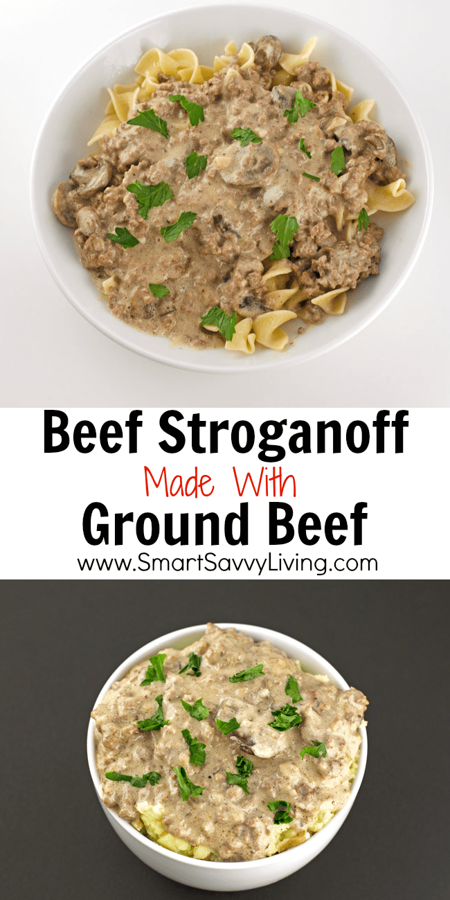 Beef Stroganoff Made With Ground Beef Recipe