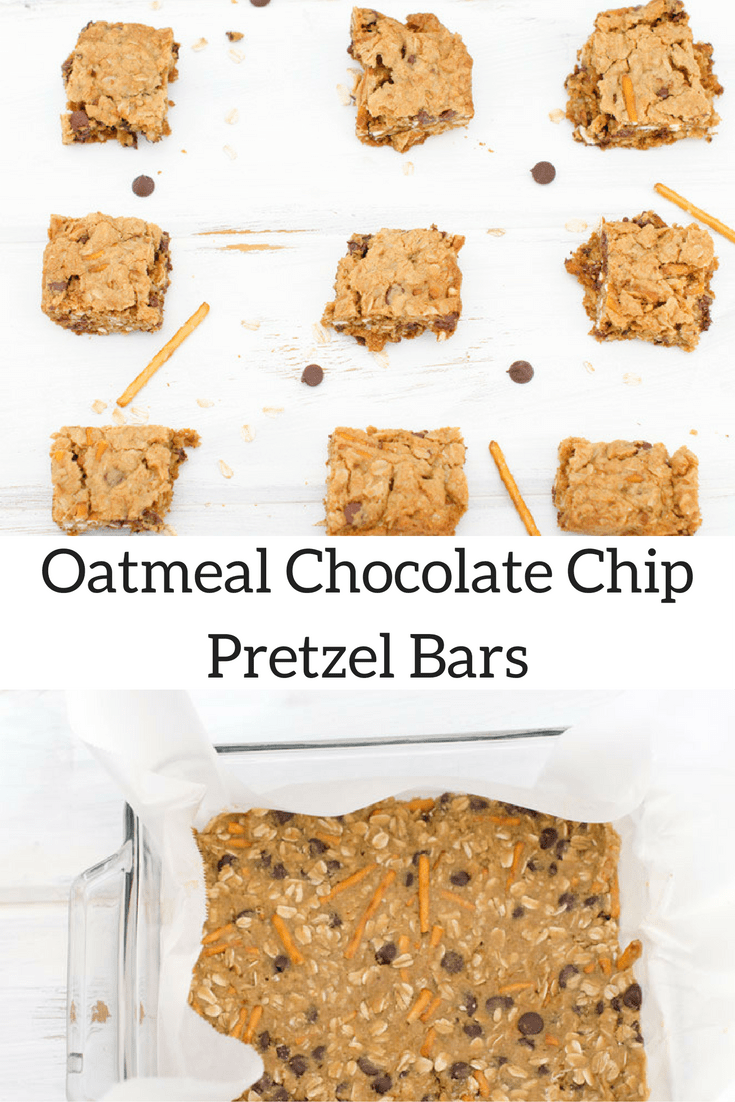 Oatmeal Chocolate Chip Pretzel Bars