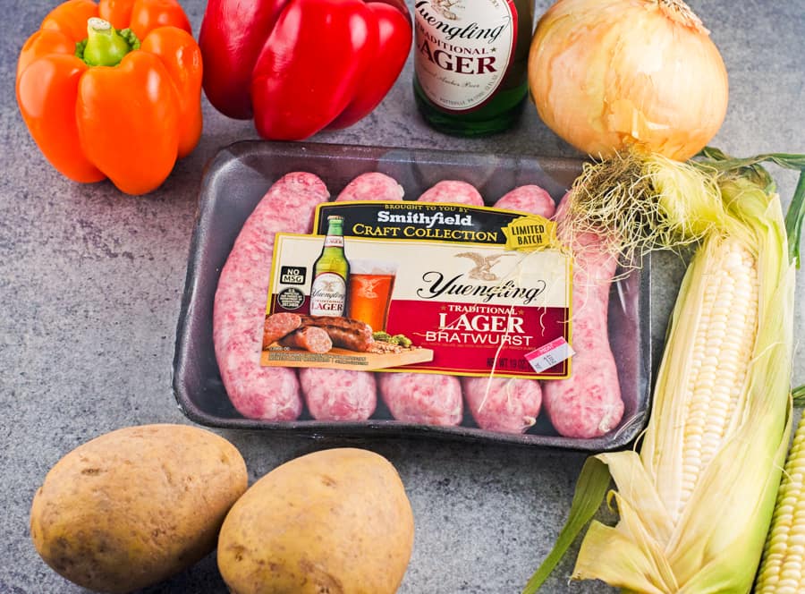 Bratwurst Kebabs Recipe With Potatoes and Peppers Photo Bratwurst Kebabs Recipe With Potatoes and Peppers