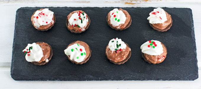 No-Bake Chocolate Peppermint Cheesecake Bites Recipe